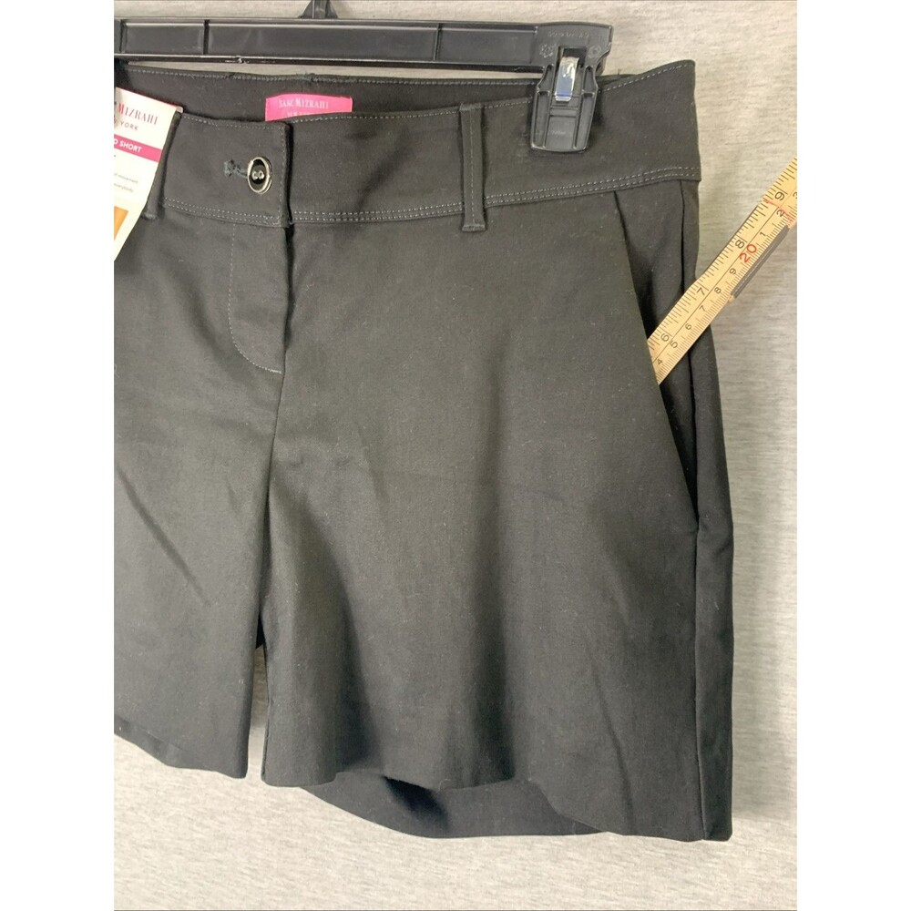 NWT ISAAC MIZRAHI New York Dress Shorts Black Tailored Flat Front Size 4 Womens - Picture 4 of 16